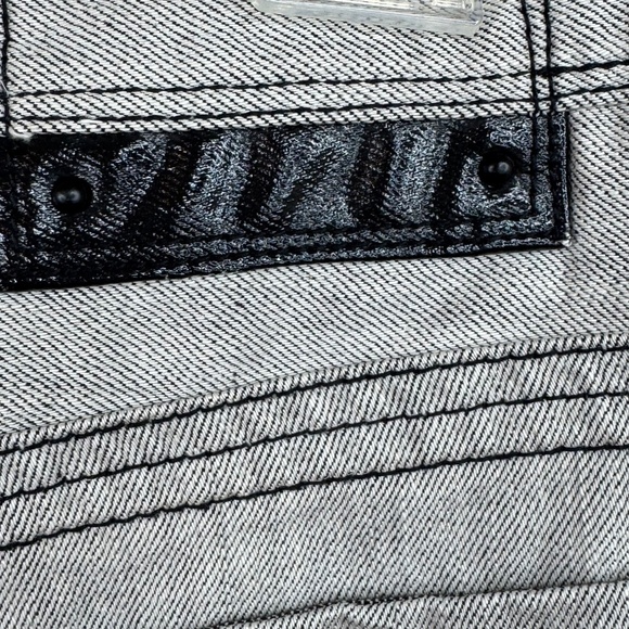 G by Guess Lucas Relaxed Straight Leg Mens Gray Distressed Stitch Jeans Sz. 33 - Picture 13 of 16